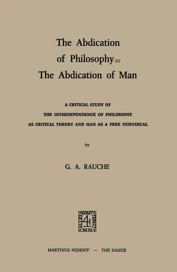 Cover of The Abdication of Philosophy ― the Abdication of Man