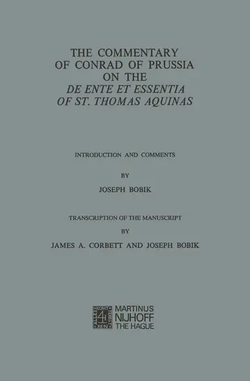 Cover of The Commentary of Conrad of Prussia on the De Ente et Essentia of St. Thomas Aquinas