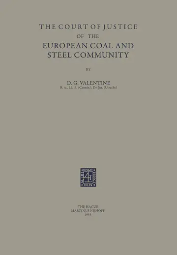 Cover of The Court of Justice of the European Coal and Steel Community
