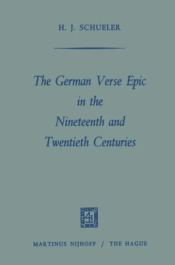Cover of The German Verse Epic in the Nineteenth and Twentieth Centuries