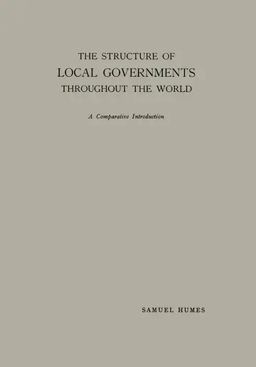 Cover of The Structure of Local Governments Throughout the World
