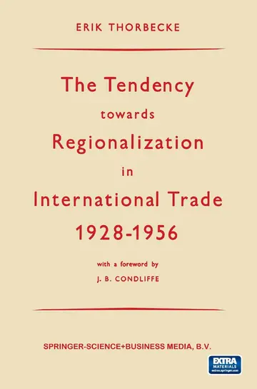 Cover of The Tendency towards Regionalization in International Trade 1928–1956
