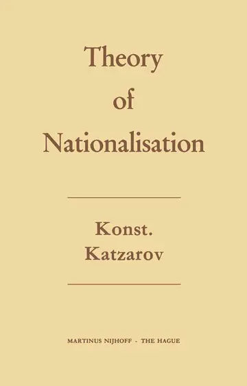 Cover of The Theory of Nationalisation