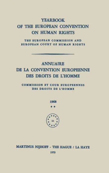 Cover of Yearbook of the European Convention on H