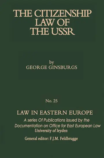 Cover of The Citizenship Law of the USSR