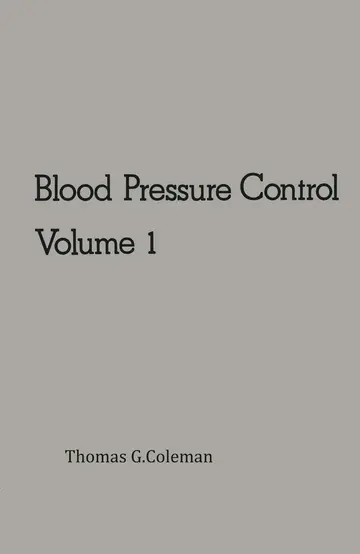 Cover of Blood Pressure Control