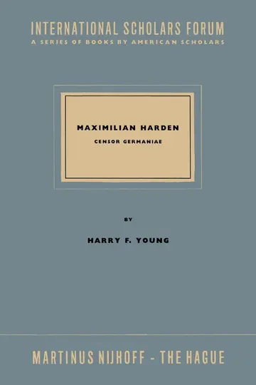 Cover of Maximillian Harden