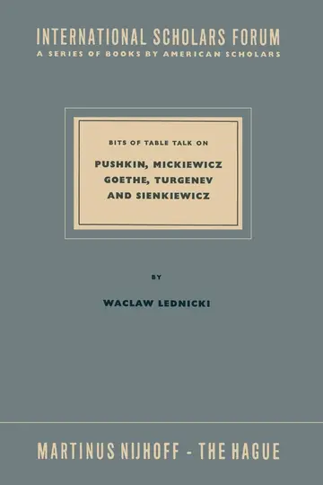 Cover of Bits of Table Talk on Pushkin, Mickiewicz Goethe, Turgenev and Sienkiewicz