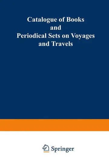 Cover of Catalogue of Books and Periodical Sets on Voyages and Travels