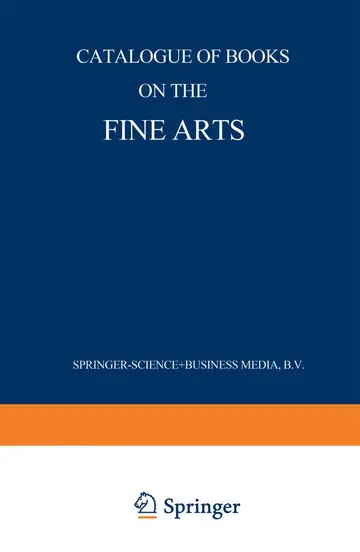 Cover of Catalogue of Books on the Fine Arts