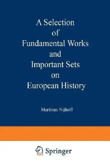 Cover of A Selection of Fundamental Works and Important Sets on European History