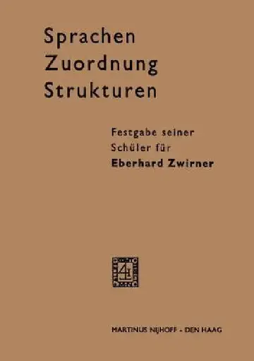 Cover of Sprachen - Zuordnung - Strukturen