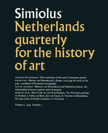 Cover of Netherlands Quarterly for the History of Art