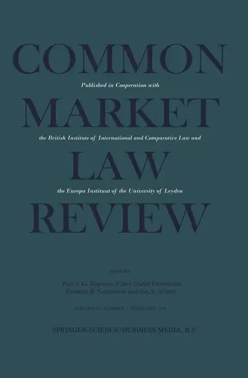 Cover of Common Market Law Review