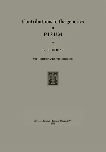 Cover of Contributions to the Genetics of PISUM