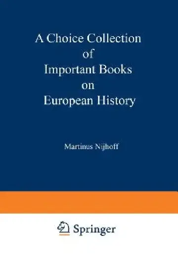 Cover of A Choice Collection of Important Books on European History