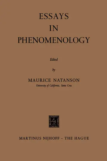 Cover of Essays in Phenomenology