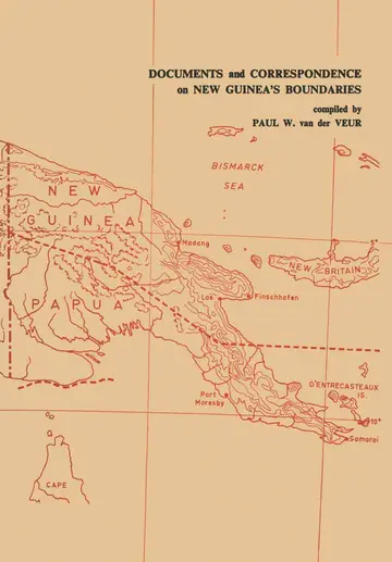 Cover of Documents and Correspondence on New Guinea’s Boundaries