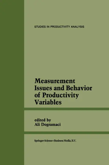 Cover of Measurement Issues and Behavior of Productivity Variables