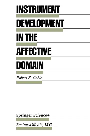 Cover of Instrument Development in the Affective Domain