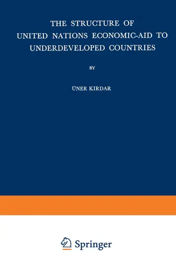 Cover of The Structure of United Nations Economic-Aid to Underdeveloped Countries