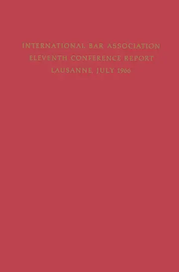 Cover of Eleventh Conference of the International Bar Association