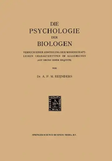 Cover of Die Psychologie Der Biologen