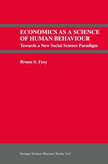 Cover of Economics as a Science of Human Behaviour