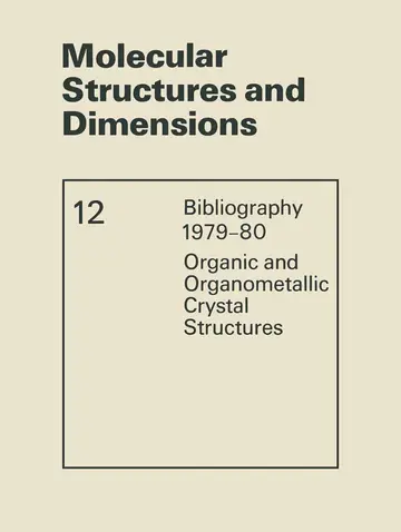 Cover of Molecular Structures and Dimensions