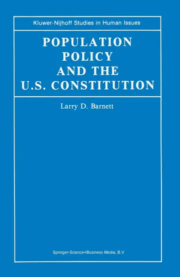 Cover of Population Policy and the U.S. Constitution