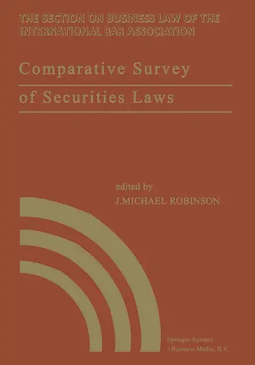 Cover of Comparative Survey of Securities Laws