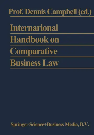 Cover of International Handbook on Comparative Business Law