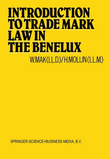 Cover of Introduction to Trade Mark Law in the Benelux