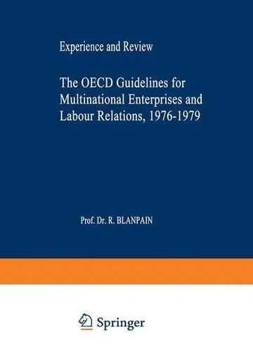 Cover of The Oecd Guidelines for Multinational Enterprises and Labour Relations 1976-1979