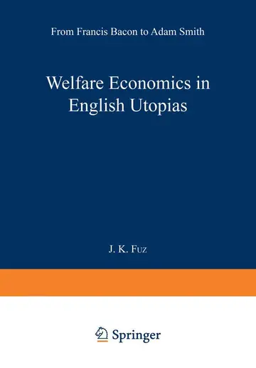 Cover of Welfare Economics in English Utopias
