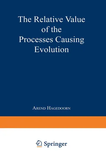Cover of The Relative Value of the Processes Causing Evolution