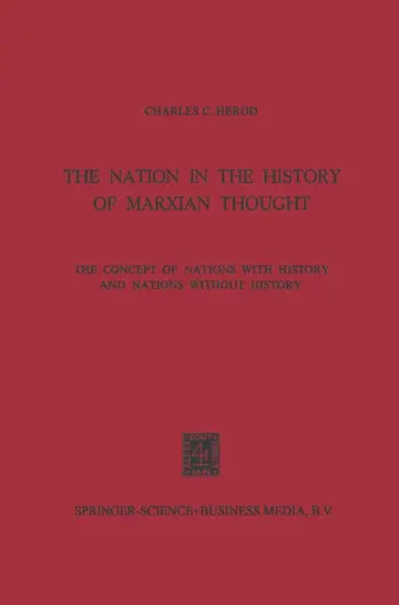 Cover of The Nation in the History of Marxian Thought