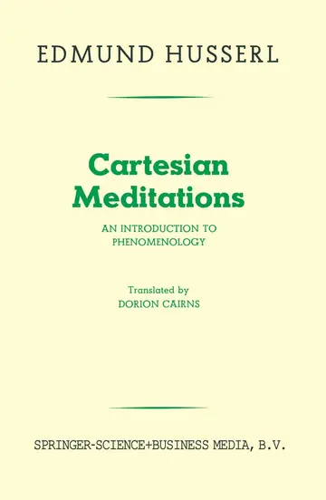 Cover of Cartesian Meditations