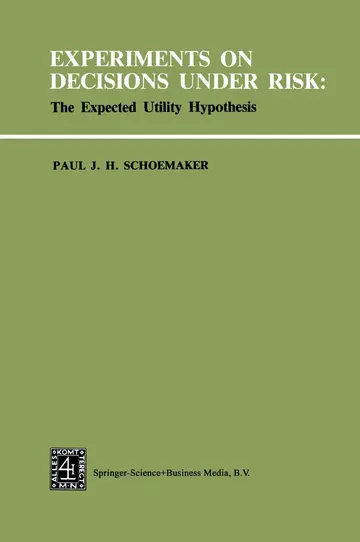 Cover of Experiments on Decisions under Risk