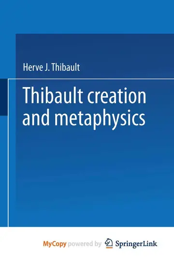 Cover of Creation and Metaphysics