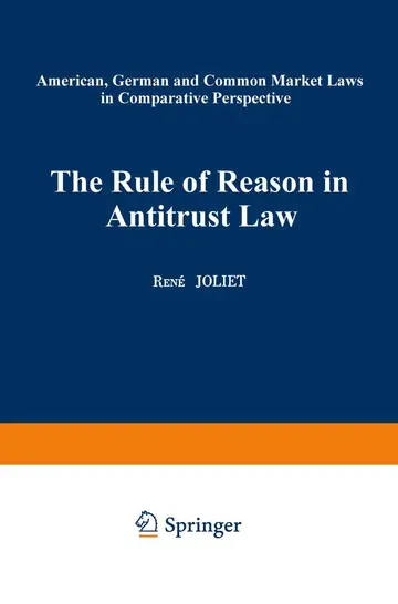 Cover of The Rule of Reason in Antitrust Law