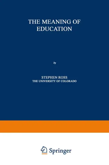 Cover of The Meaning of Education