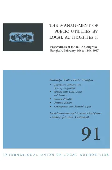 Cover of The Management of Public Utilities by Local Authorities II