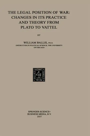 Cover of The Legal Position of War
