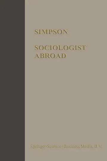 Cover of Sociologist Abroad