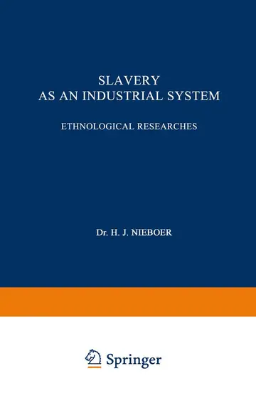 Cover of Slavery as an Industrial System