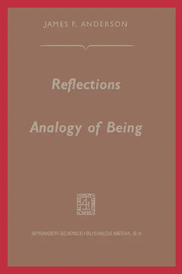 Cover of Reflections on the Analogy of Being