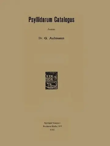 Cover of Psyllidarum Catalogus