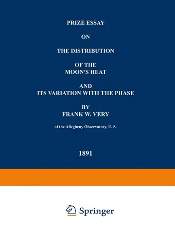 Cover of Prize Essay on the Distribution of the Moon’s Heat and its Variation with the Phase