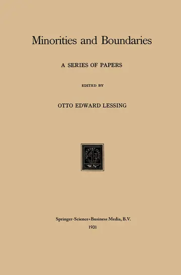 Cover of Minorities and Boundaries